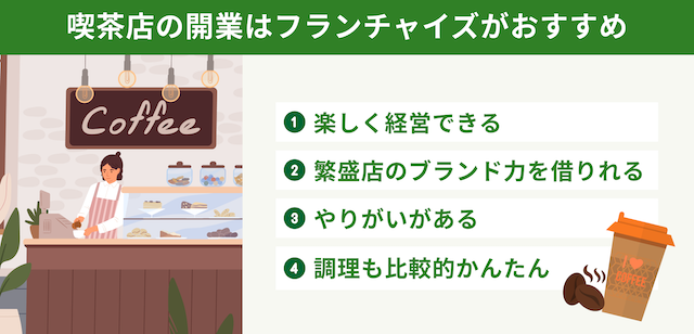 繁盛店のブランドを持てる喫茶店フランチャイズもおすすめ