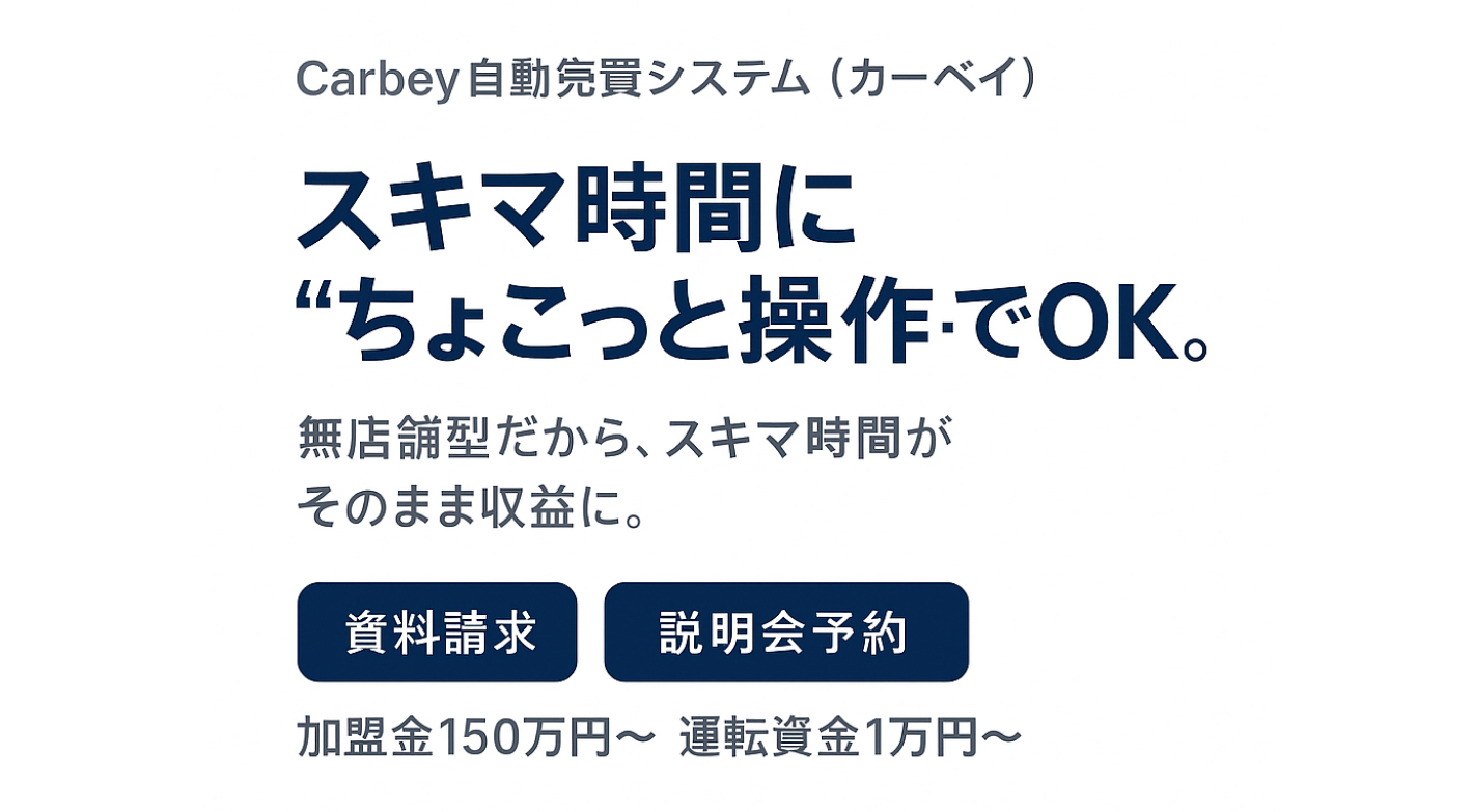 【業界初・無店舗型】女性や高齢者でも参入可能！スキマ時間の活用で高収益を実現