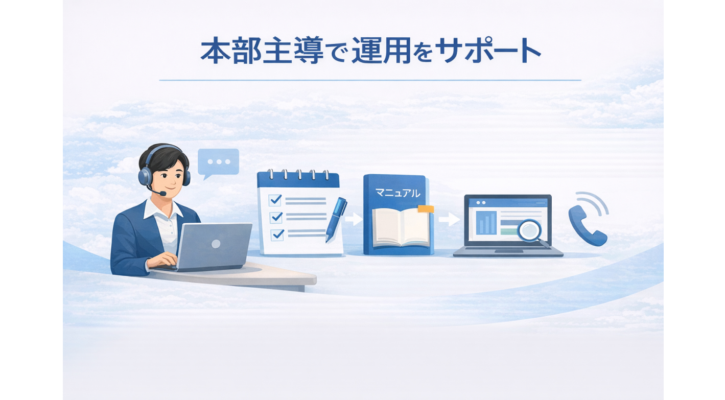 未経験の不安を解消する本部の徹底サポート