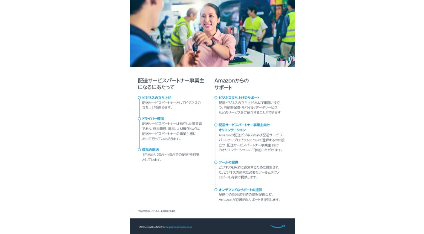 未経験者でも配送業で成功！Amazonのサポートであなたも経営者になりませんか？