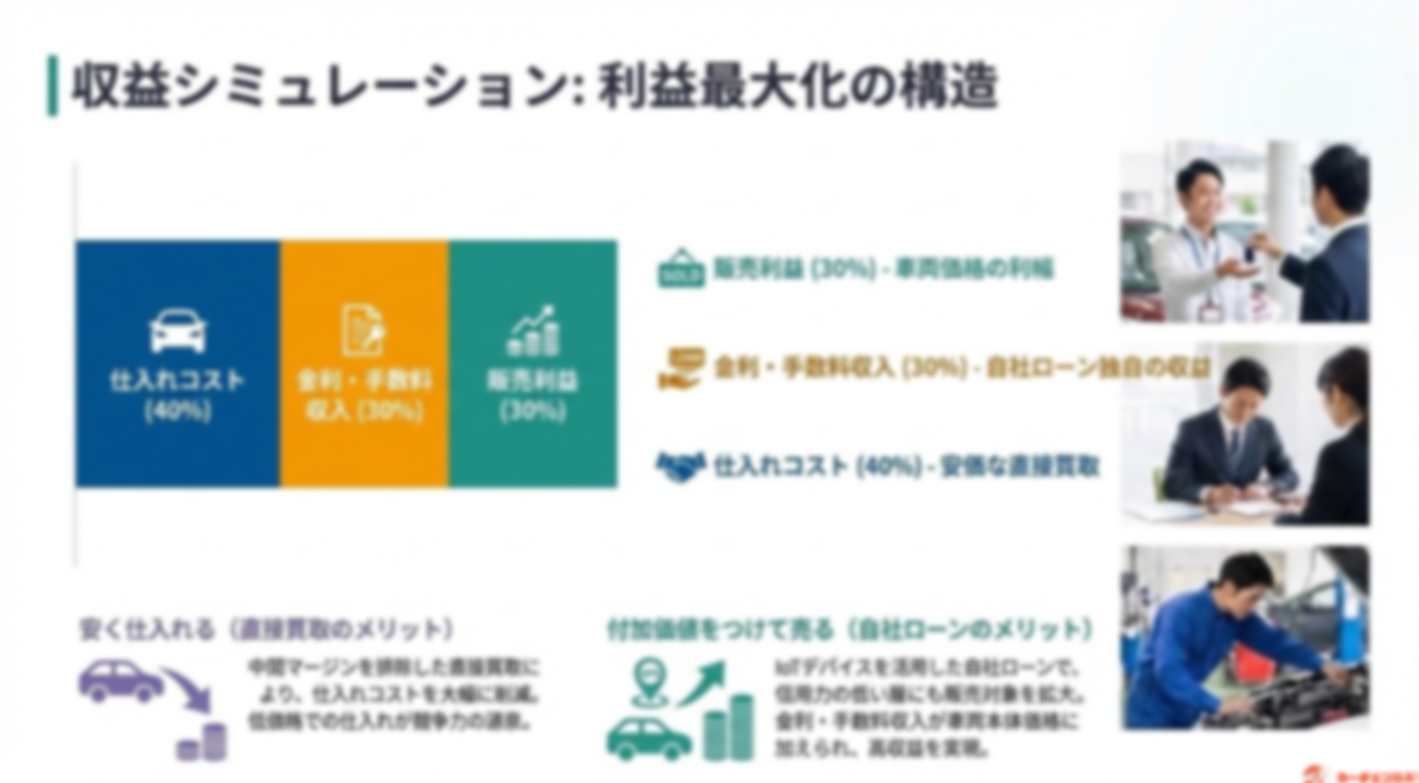 時流に合った高需要ビジネス！マイカー自社ローン専門『ローンの砦』の特徴