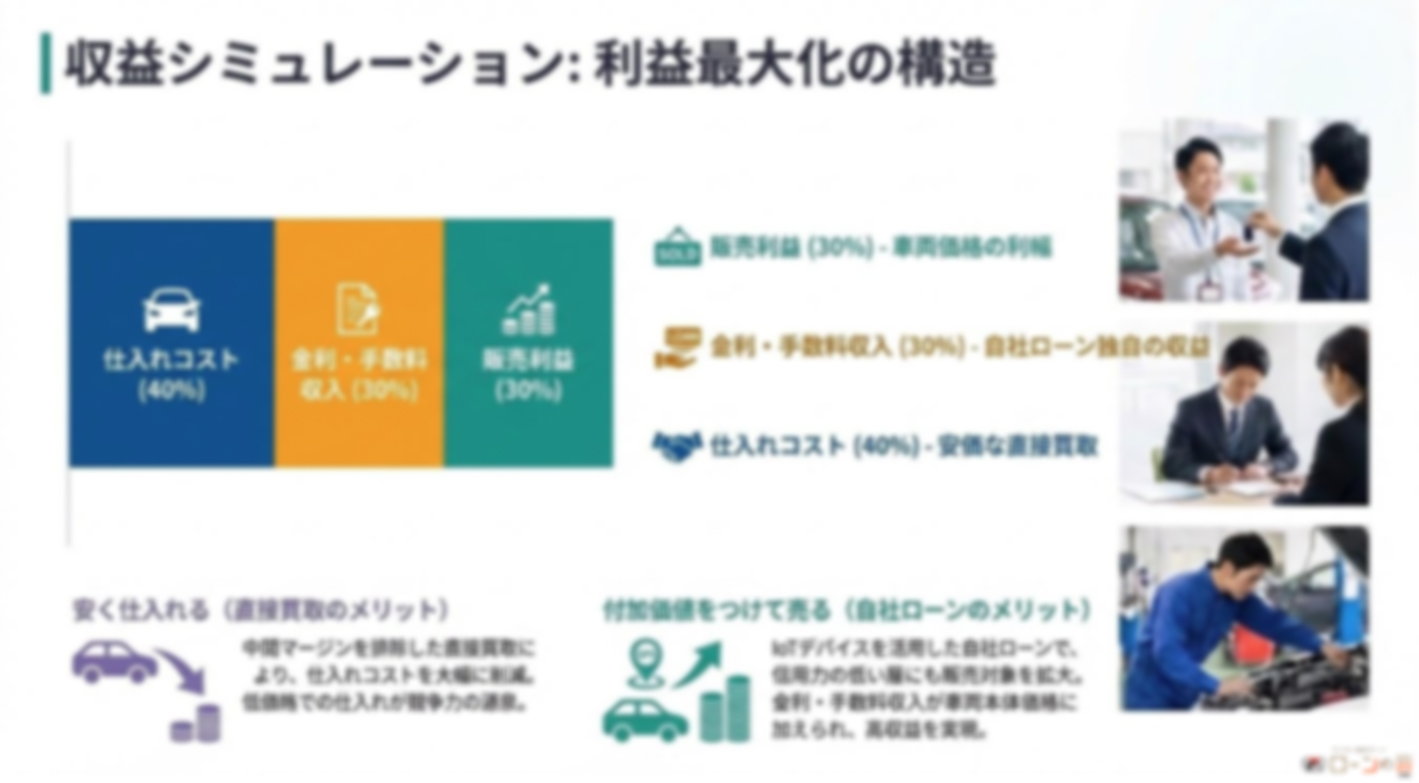 時流に合った高需要ビジネス！マイカー自社ローン専門『ローンの砦』の特徴