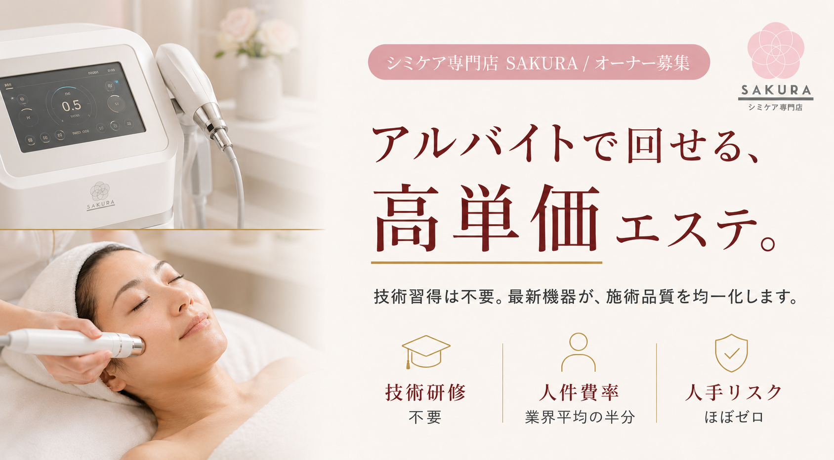 医療もエステも合わない女性の第3の選択肢。専門店ほぼゼロの市場へ未経験から参入！